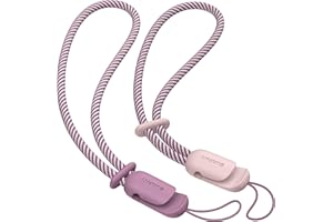 SURPHY 2 Pièces Cordons avec Dragonnes à Main pour Couple, pour Téléphone Portable, clé, USB, Lecteur MP3, MP4 et Plus (Rose & Violet Lilas)