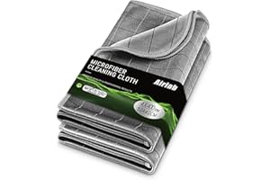 Airlab Panni Microfibra Carbonio Auto Moto 50x40CM, 400GSM Asciugamani Rapido Lava Asciuga Senza Aloni Catturapolvere Assorbenti Lucidatura, 2X Panno Pulire Vetri, Stracci per Pulizia Esterni Interni