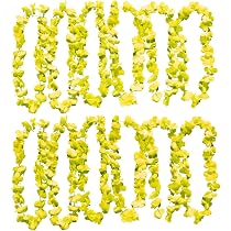 UV FLOOR - Collier De Fleurs Orange Fluo - Qualité Premium - Accessoire Fluorescent - Fête - Déguisement - Lot de 12 UV FLOOR - Collier De Fleurs Orange Fluo - Qualité Premium - Accessoire Fluorescent - Fête - Déguisement - Lot de 12