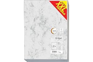 SIGEL T1080 Carta da Lettere / Carta marmorizzata, grigio, A4, 90 g, 250 fogli