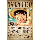 Grupo Erik One Piece Netflix - Wanted Monkey D. Luffy Poster - 35.8x24.2 in&ccedil; - Shipped Rolled Up - Havalı Poster - Sanat Post