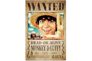 Grupo Erik One Piece Netflix - Wanted Monkey D. Luffy Poster - 36 x 24 inches / 91.5 x 61 cm - Shipped Rolled Up - Cool Posters - Art Poster - Posters & Prints - Wall Posters