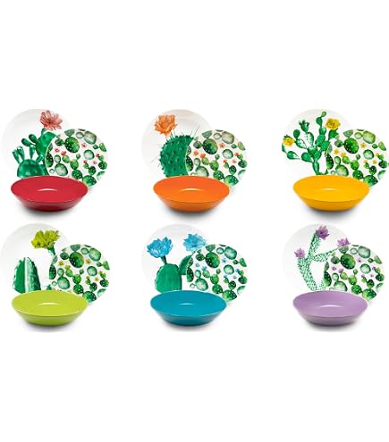 Service De Vaisselle Excelsa Eze Sur Mer 12 Pièces - Porcelaine, 4 Assiettes Plates, 4 Creuses, 4 à Dessert - 12