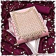 Y2Y Women's Heavy Cotton Embroidery Work Unstitched Salwar Suit Dress Material With Chanderi Work Dupatta (Free Size_Multi Color)