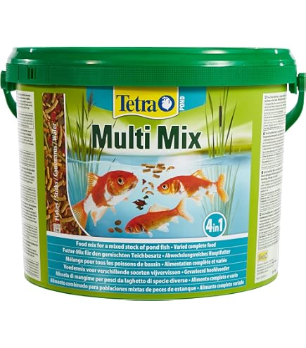 Alimento Söll TeichGold Mix De 770g (7L) Para Peces De Estanque, Mezcla De Palos, Copos Y Gammarus, Rico En Vitaminas Y Proteínas
