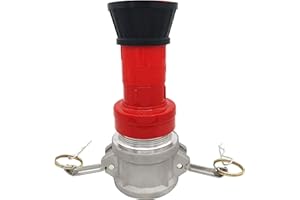 SpringSpray 2" NPSH Aluminum Camlock Fitting Coupling With Heavy-Duty Industrial Fire Hose Nozzle 2 inch Fire Equipment Constant Flow Fog Nozzle