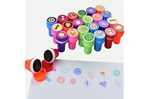 jiaoohoo Pack of 24 Superhero Party Bag Stamps, Children's Birthday Party Bags, Children's Birthday Party Favors, Birthday Boys & Girls Advent Calendar Contents and Small Gifts for Children