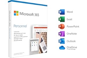 Microsoft 365 Personnel|2020|1 appareil|1 an|PC/MAC/Chromebook|Box