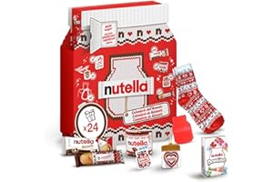 Nutella - Calendario Avvento 2025, 24 Deliziose Sorprese Nutella con Snack e Gadget, Idea Regalo Natale, Confezione da 528 Grammi