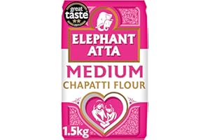 Elephant Atta Medium Chapatti Flour Atta | Medium Atta Flour | Naan Flour | Atta Flour | Roti Flour | (1.5kg)