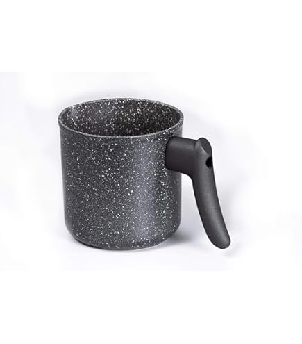 Moneta Etnea aluminium bollilatte met antiaanbaklaag, steeneffect, zwart, 14 cm