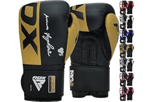 RDX Guantoni da Boxe, Maya Hide Pelle Allenamento Guanti da Sacco per Muay Thai per Sparring, Combattimento, Sacchi Pugilato, MMA, Punzonatura, Kick Boxing Gloves Palestra Uomo Donna 8 10 12 14 16 OZ