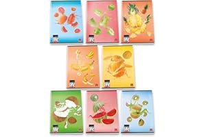Pigna Maxi Quaderni A4 Frutta, Confezione da 10 Pezzi, 02307685M, Quadretti 5 mm
