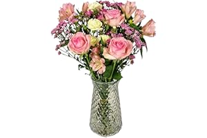 All Occasions Majestic Letterbox Bouquet, Create at Home Fresh Flowers with Free Delivery, Delivered Next Day Prime Bouquet for Birthdays, Thank You Gifts and more, Pink