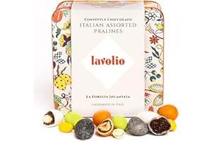 Lavolio FORÊT CHOCOLATÉE - Sélection gourmande de bonbons artisanaux et de fruits secs enrobés de chocolat - Chocolats à offrir, cadeau gourmet raffiné et élégant - Sans gluten - 150 g