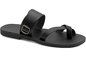 EMMANUELA HANDCRAFTED FOR YOU Emmanuela Sandali greci in pelle con dita da uomo per uomo, sandali da uomo a mano di alta qualità con cinturino a fixing regolabile, scarpe estive con cinghie per uomo