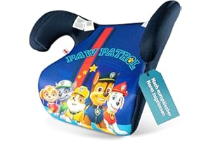 HiTS4Kids Kindersitzerhöhung Paw Patrol – Praktisch & komfortabel – Geprüfte Sicherheit – Niedliches Lieblingsmotiv für Jungs – Sitzerhöhung Auto Kinder
