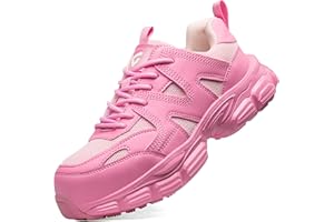 KOIFISH Sicherheitsschuhe Damen Leicht Arbeitsschuhe rutschfest mit Stahlkappe Sportlich Atmungsaktiv Schutzschuhe