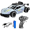 VGRASSP Rechargeable Racing Car Toy for Kids with 2.4 GHz Long Range Remote Control - 1:16 Scale Joystick RC Sports Vehicle (Grey)