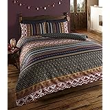 DE CAMA, Set copripiumini di Lusso con Stampa Etnica/Indiana, in Poliestere, Multicolore, Singolo