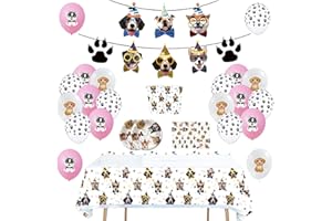 RZDQZY Compleanno Decorazione Pet Dog Festa Compleanno Cane Palloncini Compleanno Dog Palloncino Festa Pet Dog Striscione Compleanno Cane Set Stoviglie Festa Dog Stoviglie Festa Pet Dog Stoviglie Feste