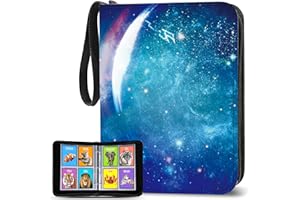 BUAUTY 4 pocket 520 Cards Trading Card Binder, Zipper Binder Card Holder Collectors, Album Folder Carrying Case with 65 Premium, Card Sleeves