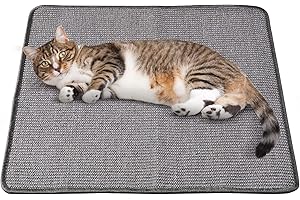 PETTOM Rascador para Gatos Alfombrilla Rascar Afilador de Garras Sisal Natural Scratcher Antideslizante Esterilla Alfombrilla para Rascar Alfombra para Gato Gatito Afila Las Uñas Protector de Muebles