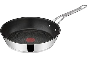 ‎TEFAL TEFAL E3060634 Jamie Oliver Cooks Classic patelnia, 28 cm, stal nierdzewna, tytanowa powłoka, nieprzywierająca, Thermo-Signal, indukcja, srebrna