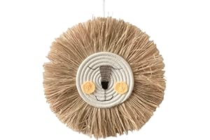 Baoblaze Cartoon Wall Hanging, Nordic Woven Wall Decoration, Lion Tiger Scarecrow Wall Hangings, Cotton Thread Pendant Tapestry for Children's Room, Living Room, Kitchen, Office, One