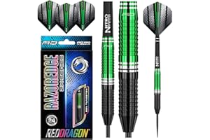 ‎RED DRAGON RED DRAGON Razor Edge ZX die Reihe Dartpfeile Tungsten Profi Steel Darts mit Flights und Schäfte