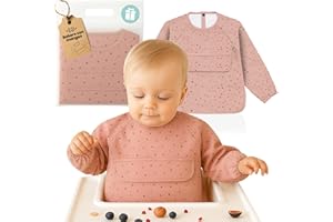 WEAKUP10®️ Babero con Mangas Impermeable | Baberos Bebe Impermeables | 6 a 36 Meses | Babero BLW | Babete Impermeável Bebe | Regalo para Bebe | Regalo para niño | Fácil de Limpiar | Suave y Divertido.