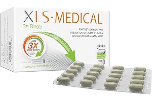 XLS MEDICAL XLS-Medical Fat Binder 180 Tablets - Reduce Calorie Intake from Dietary Fats - Up to 3X More Weight Loss - with Litramine as Active Ingredient - 30-Day Treatment