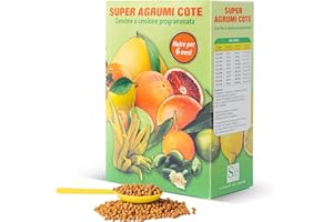 SAVINI VIVAI L'ARTE DI FARE NATURA SAVINI VIVAI Engrais agrumes Super Cote, engrais pour toutes plantes à production abondante, comme les citrons, mandarines, oranges en pot et entièrement moulues SUPER COTE AGRUMI 500 GR