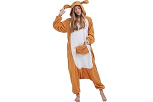 ULEEMARK Women's Adult Pajamas Unisex Animal Onesies Novelty Pyjamas Nightwear Halloween Homewear OnePiece Cosplay Costume Loungewear