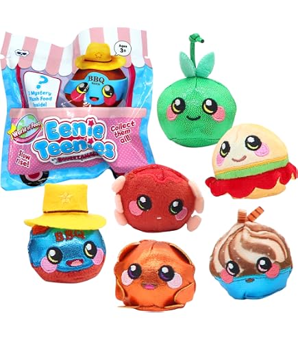 Toyland® 8 Cm Furry Farm Animal Jelly Squeezers – 4 Tierfiguren Zum Drücken (Esel, Schwein, Kuh, Schaf)
