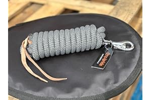 COUNTRYPRIDE Communication Line Natural Horsemanship Parelli Style Training Rope 4.2-3.8 Meter (3.8 Meter, Grey)