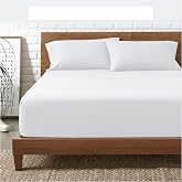 Super King Deep Fitted Sheets White 100% Egyptian Cotton Fitted Sheet 30" Extra Deep Pocket Plain Dyed Bedding Set