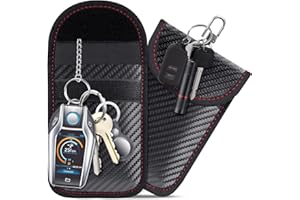 lanpard 2 Pack Small Faraday Pouch with Hook Securing Keyring, RFID Signal Blocking Faraday Bag for Car Key,Faraday Pouch for Car Keys Anti-Theft Remote Entry