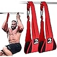 DMoose Fitness Ab Straps - Six Pack Home Gym Exerciser - Double Strap Support and Stitching, Rip-Resistant Fabric, Longer & Thick Arm Padding Grade Abs Workout Equipment for Men & Women
