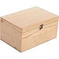 SIMRAN HANDICRAFTS Wood Rectangular Utility Box (Beige, 30 x 20 x 15 cm)