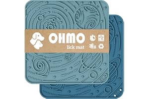 OHMO - Tappetino per Leccare Cielo Stellato per Cani e Gatti (Confezione da 2,Grande) Facile da Pulire, Mangiatoia Lenta con Ventose, Cuscinetto per Leccare l'ansia e Ridurre la Noia