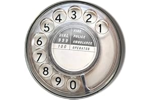 GIFT INSANITY RETRO DIALLER 58mm HANDBAG OR POCKET MAKE UP NOVELTY MIRROR