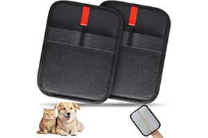 INABULETWO 2 Pcs Static Pet Hair Remover Gloves Brush, Reusable Electrostatic Upgrade Efficient Grooming Gloves Brush for Pet Hair, Cat Grooming Gloves for Hair Removal
