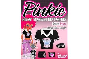Lovein Tshirt Transfer Paper Dark Fabric A4 10 Sheets for Inkjet & Laser Printer T-Shirt Printing Paper Iron On Transfers Printable Heat Transfer Vinyl +1 Sheet A3 Teflon Paper (LI-H-D3.0-10)