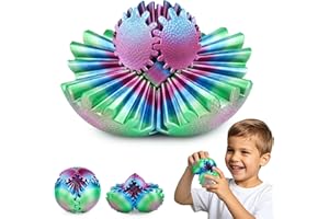 OLEE ODEE Gear Ball Fidget Spielzeug für Kinder Erwachsene 3D Gedruckt Stressabbau Zahnrad Kugel Büro Weihnachten Ostergeschenke Geburtstagsgeschenke Sensorisches Spielzeug （Meeresblüte，6cm）