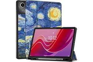 Vakarey per Lenovo Tab M11 Cover con Portapenne,Ultra Sottile Intelligente per Custodia Tablet Lenovo Tab M11,Cielo stellato