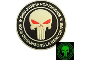 2AFTER1 Punisher Dieu JUGERA NOS Ennemis Glow Dark Navy Seals DEVGRU PVC 3D Fastener Patch