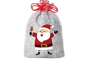 ADVENTINO ADVENTSKALENDER Nikolaus Säckchen 3er Pack in 30 x 40 cm – einzeln oder als Set - mit niedlichem Aufdruck für Kinder