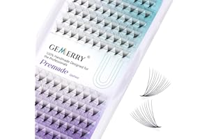 12D Extension Ciglia Ciuffetti Ciglia in Seta 0.07 curva D Lunghezza 8-14mm Mix Ciglia Finte Volume Lash Extensions di GEMERRY (0.07-12D-D curl-mix)