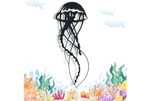 KELULY Medusa. Scultura in metallo. Decorazione da parete, elemento decorativo, manifesto, souvenir, Poster, decorazione, animali marini, regalo per gli appassionati del mare e dell'oceano, esploratori,